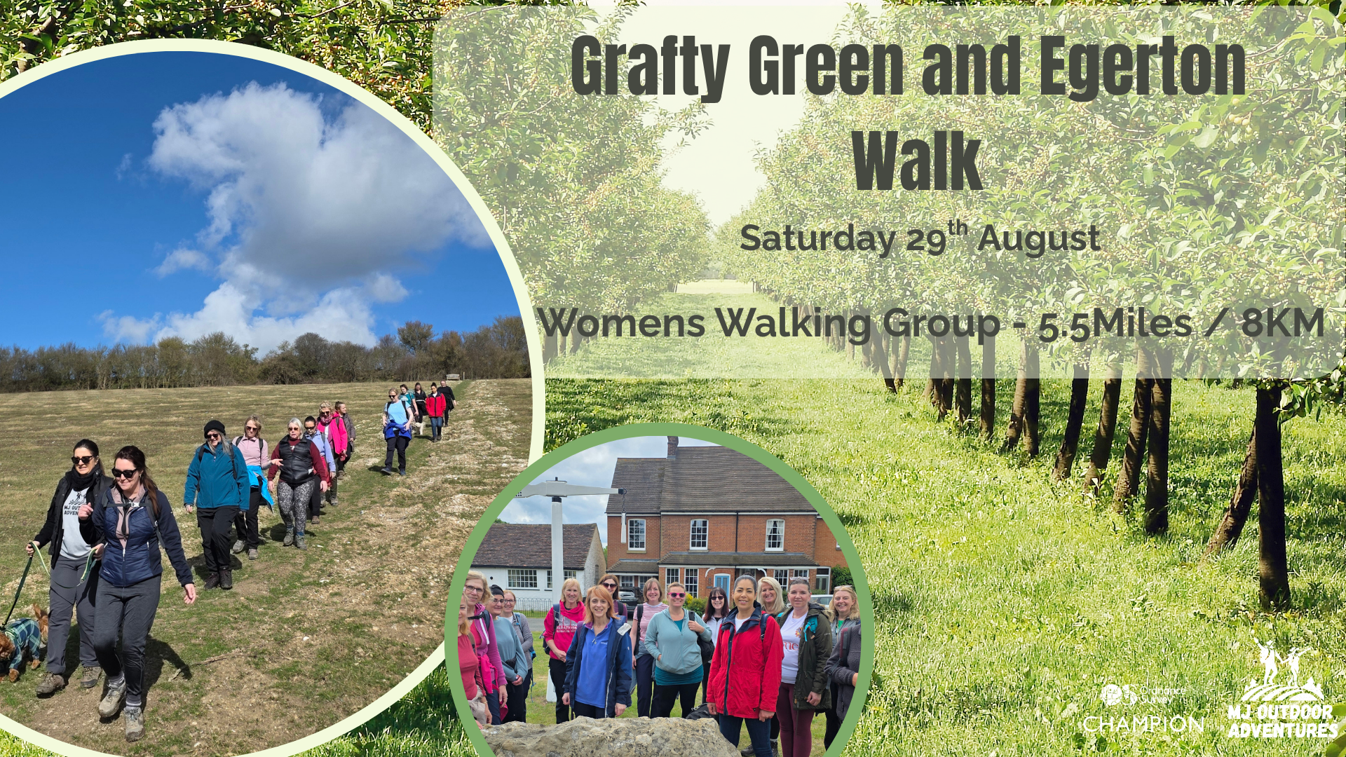 Womens Walking Group – Grafty Green & Egerton Loop – Maidstone – 5.5miles / 8KM